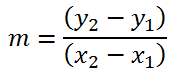 m=((y_2-y_1 ))/((x_2-x_1 ) )